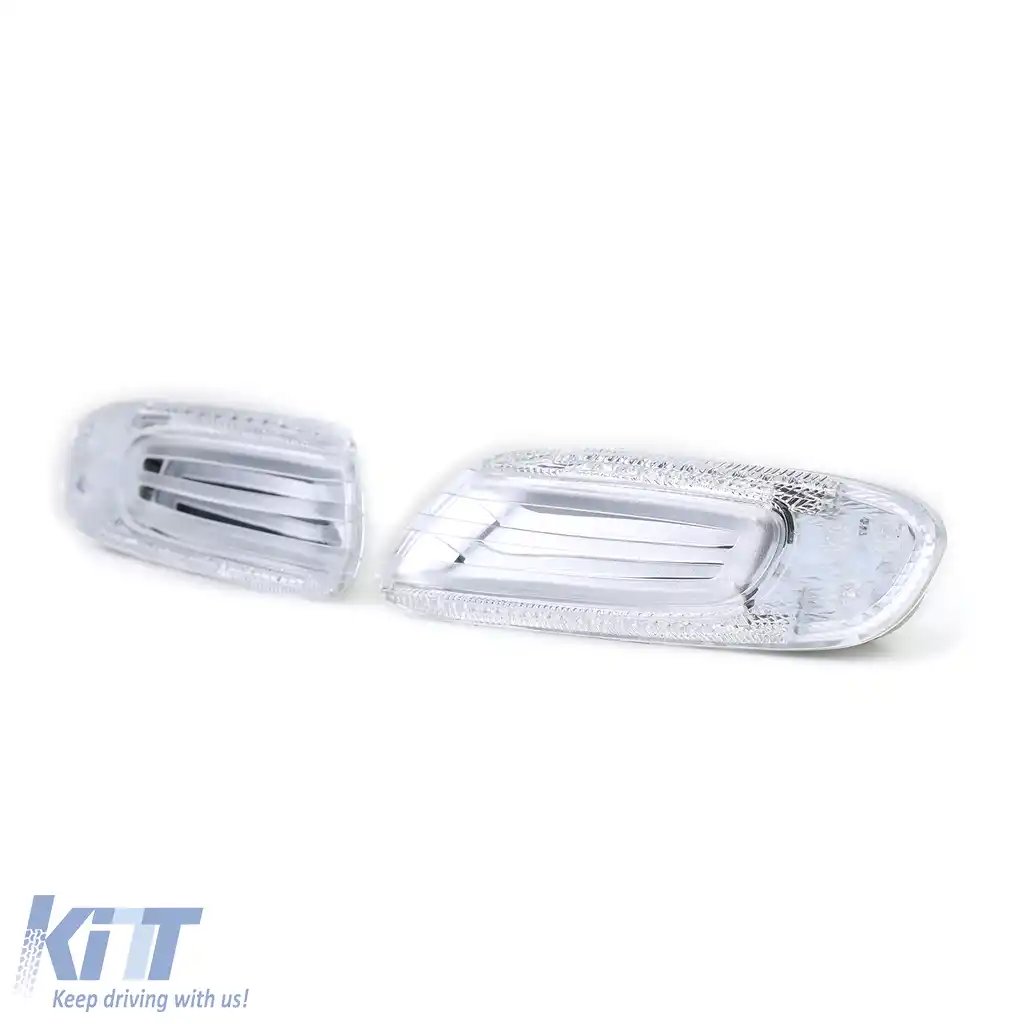 Indicatori laterali LED cu sticlă clară și crom, potriviți pentru Mini One Cooper S F55 F56 F57 2014-2021-image-6204370
