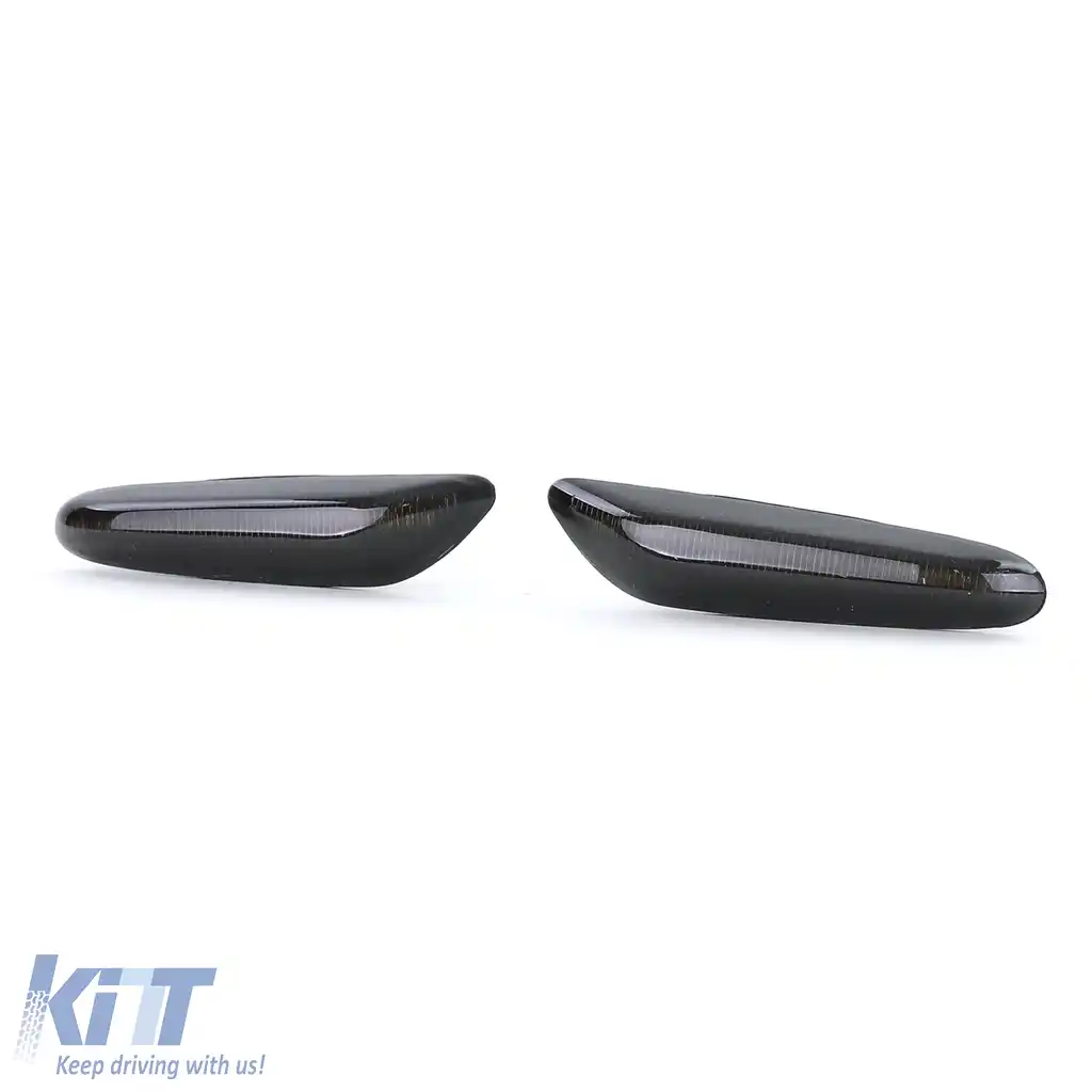 Indicatori laterali LED fumurii negri potriviți pentru BMW Seria 3 E46 01-05 E90 E91 E92 E93-image-6209989