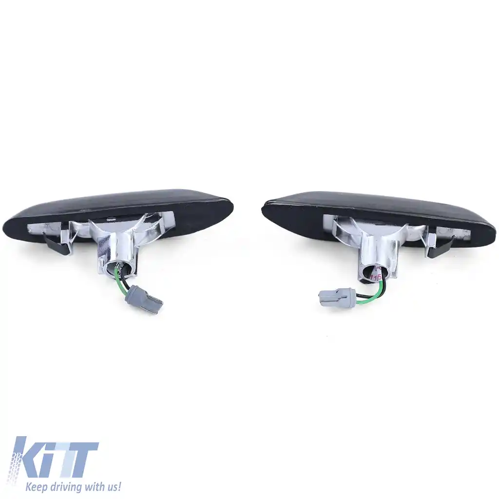 Indicatori laterali LED fumuriu negru potriviți pentru BMW E46 E60 E61 X3 E83-image-6209274