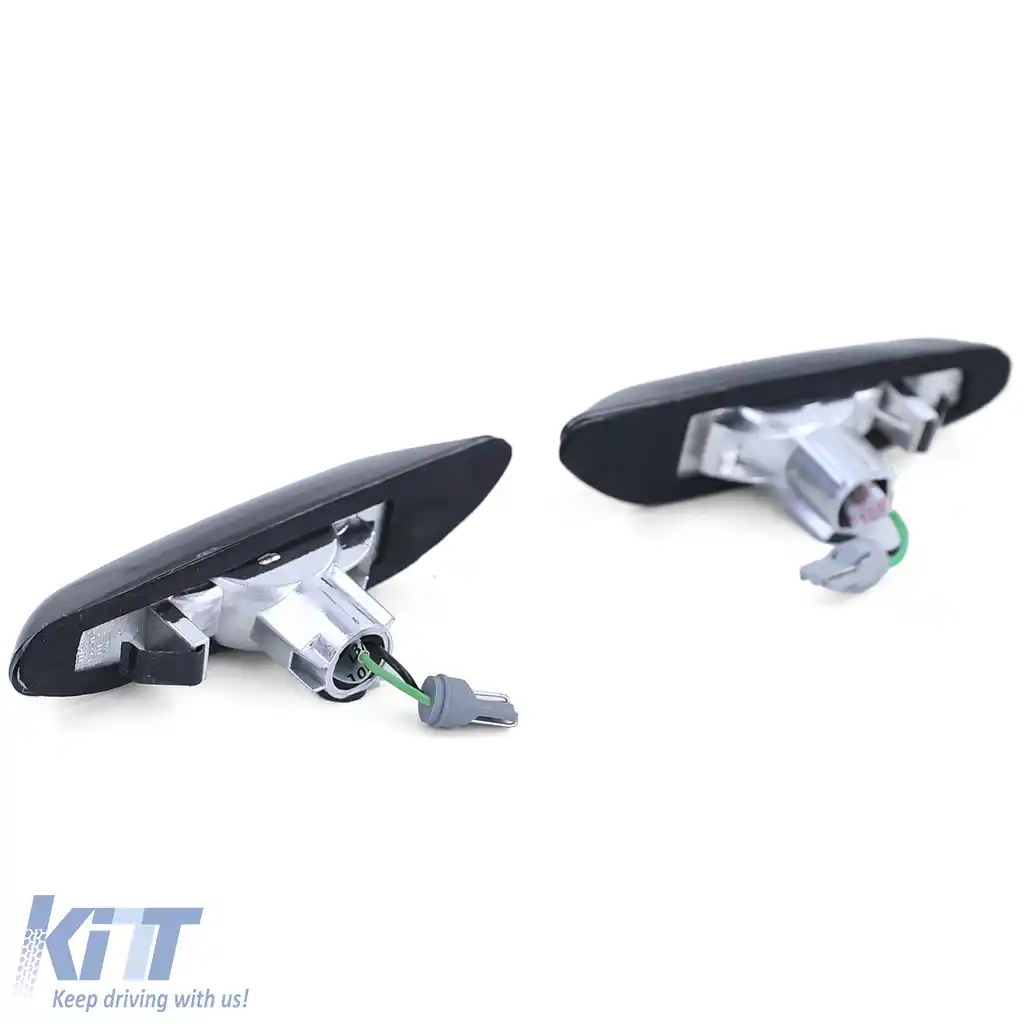 Indicatori laterali LED fumuriu negru potriviți pentru BMW E46 E60 E61 X3 E83-image-6209275