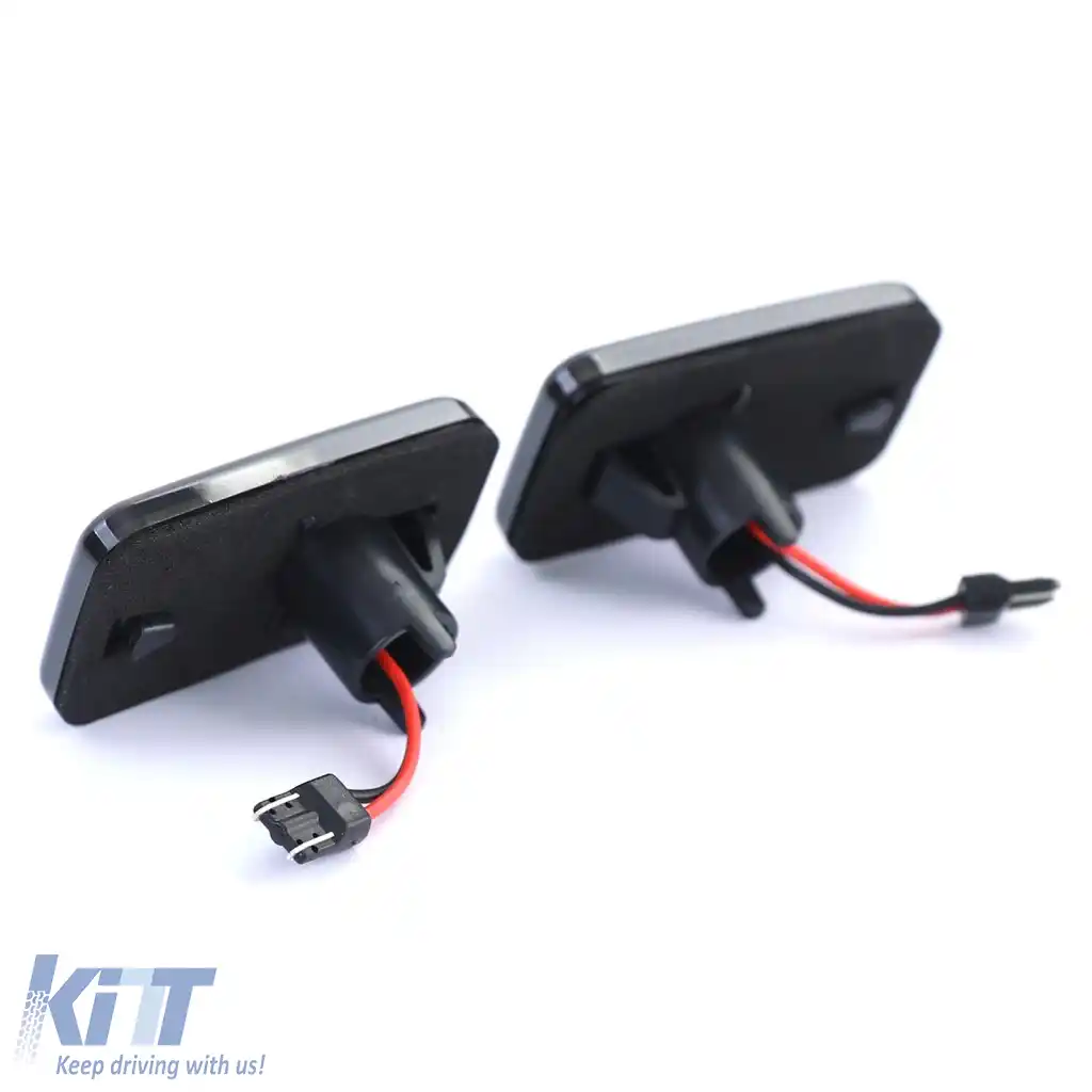 Indicatori laterali LED fumuriu negru potriviți pentru Audi 80 B4 90 100 200 V8 A6 C4-image-6328682