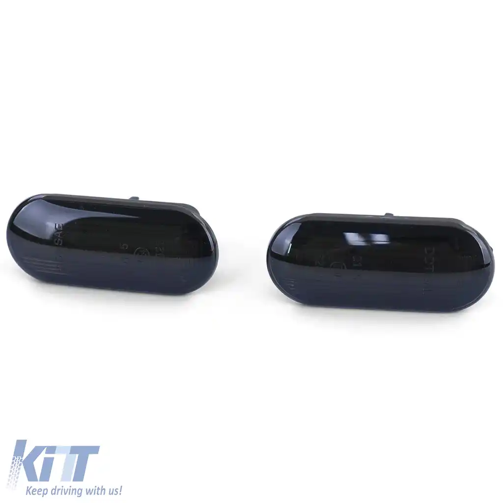 Indicatori laterali LED lightbar fumurii negri, pereche, potriviți pentru VW Golf 3 + 4 Bora Lupo Up!-image-6328650