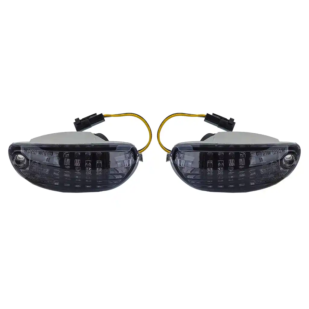 Indicatori LED frontali motocicletă fumuriu negru, potriviți pentru Suzuki GSX R 1000, an 2005-2018