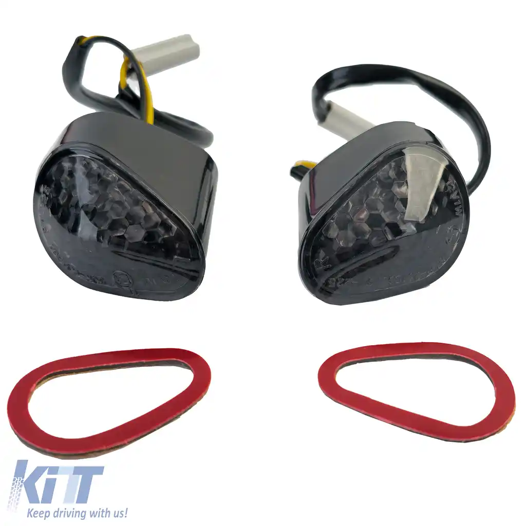 Indicatori LED pentru carenă fumurii pentru motocicletă Yamaha R1 2008-2009 cu E-Mark