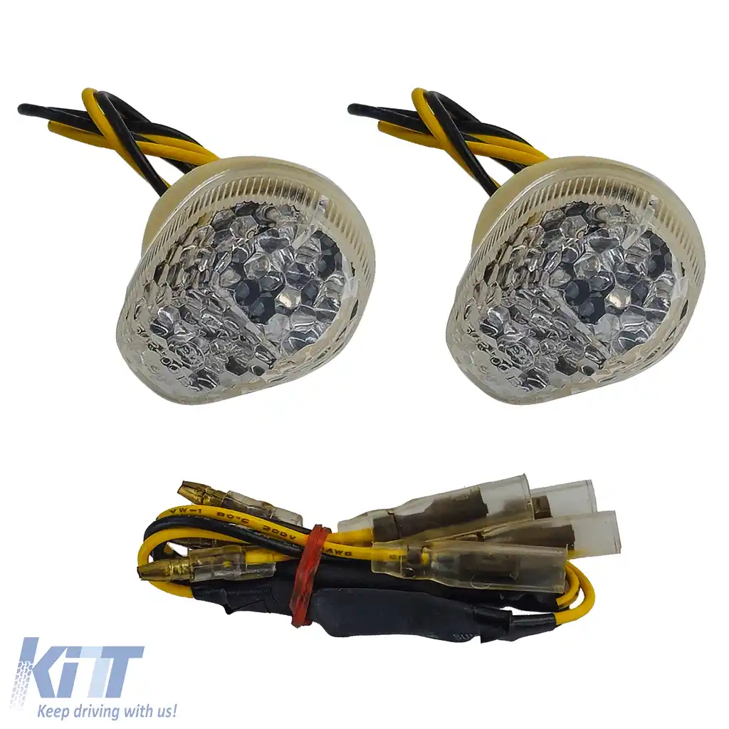 Indicatori LED pentru carenaj motocicletă cu lentilă clară, potriviți pentru Suzuki GSX 600 F V GN72B