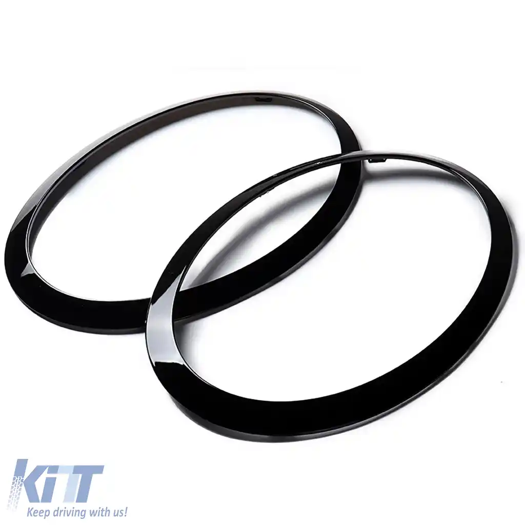 Ineluri de finisare pentru faruri negru lucios, potrivite pentru Mini Cooper F55 F56 F57 2014-2018-image-6276835
