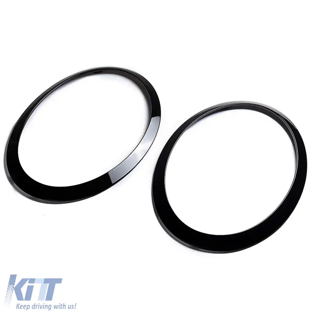 Ineluri de finisare pentru faruri negru lucios, potrivite pentru Mini Cooper F55 F56 F57 2014-2018-image-6276836