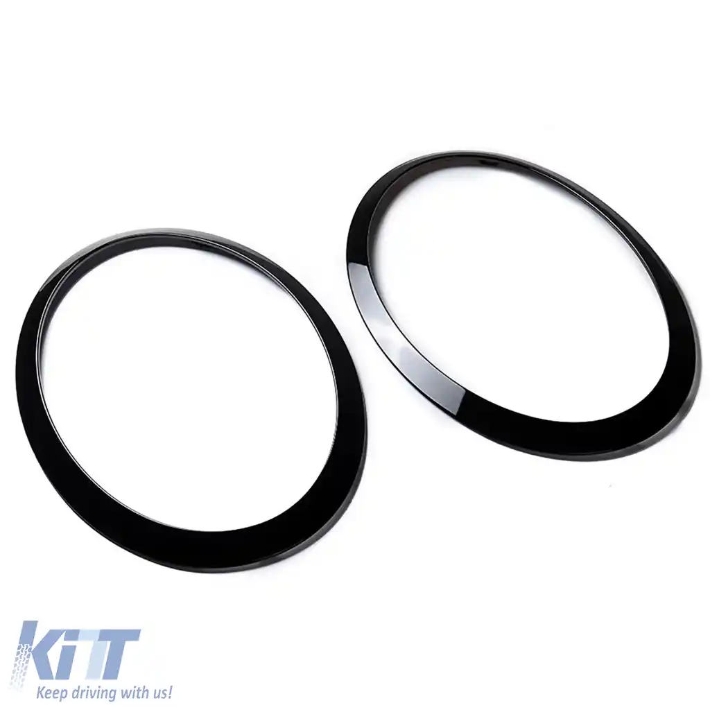 Ineluri de finisare pentru faruri negru lucios, potrivite pentru Mini Cooper F55 F56 F57 2014-2018-image-6276837
