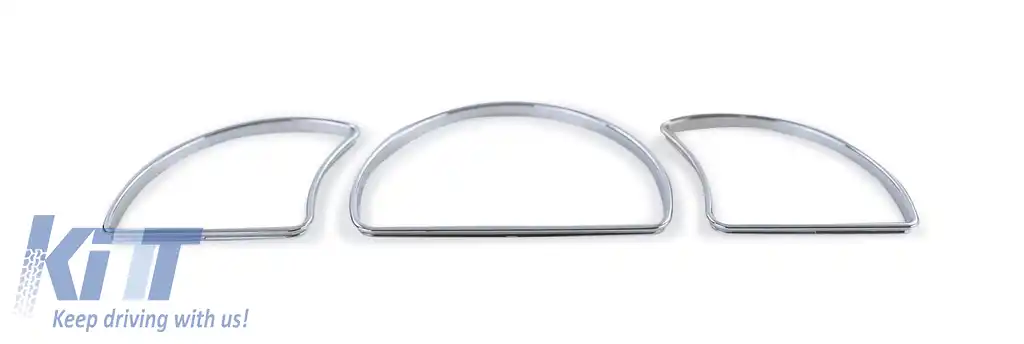 Ineluri de tachometru cromate, set de 3 piese cu clips, potrivit pentru Opel Astra F Vectra A-image-6192956