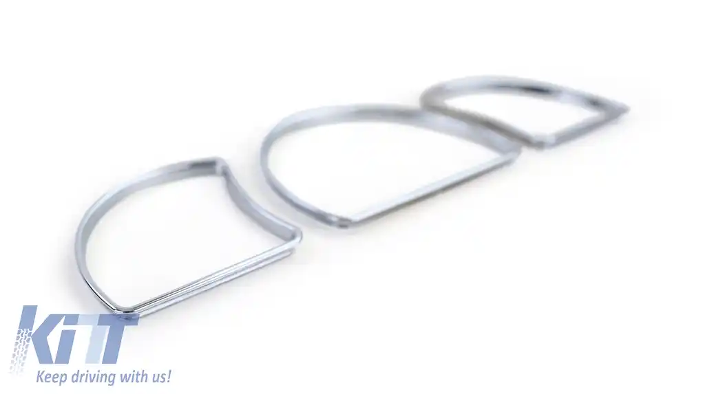 Ineluri de tachometru cromate, set de 3 piese cu clips, potrivit pentru Opel Astra F Vectra A-image-6192958