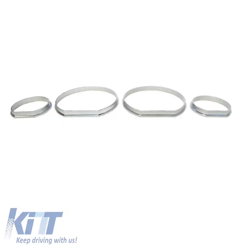 Ineluri Tacho pentru tabloul de bord, potrivite pentru BMW 3 E46 98-05, Silver Mat-image-6301650
