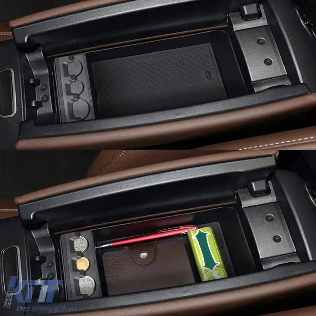 Insert de compartiment de stocare în cotiera centrală pentru Mercedes A-Class W177 V177 din 2018-image-6207491
