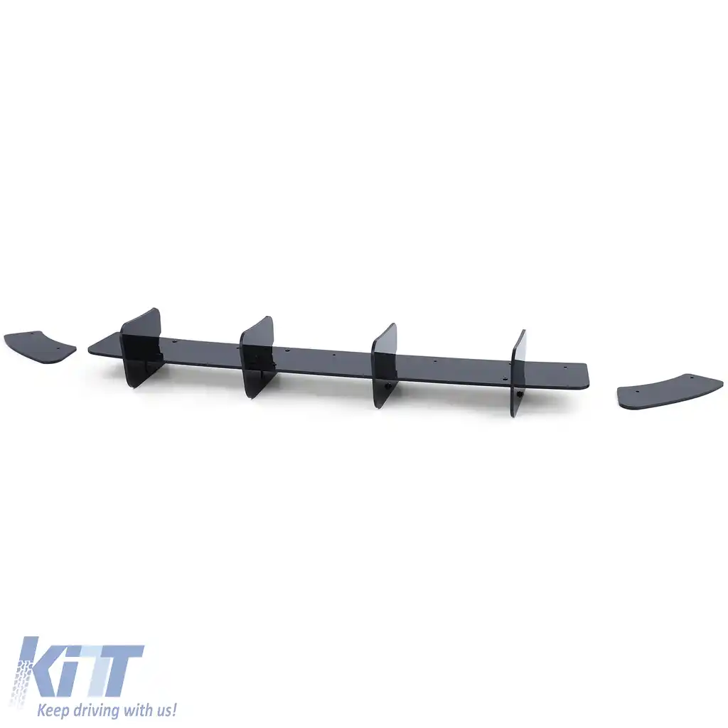 Insert difuzor spate splitter negru lucios potrivit pentru VW Golf 7 GTI Sedan 13-20-image-6202828