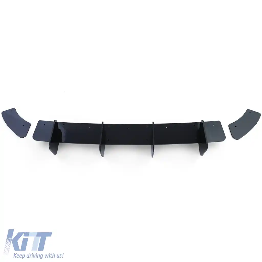 Insert difuzor spate splitter negru lucios potrivit pentru VW Golf 7 GTI Sedan 13-20-image-6202830