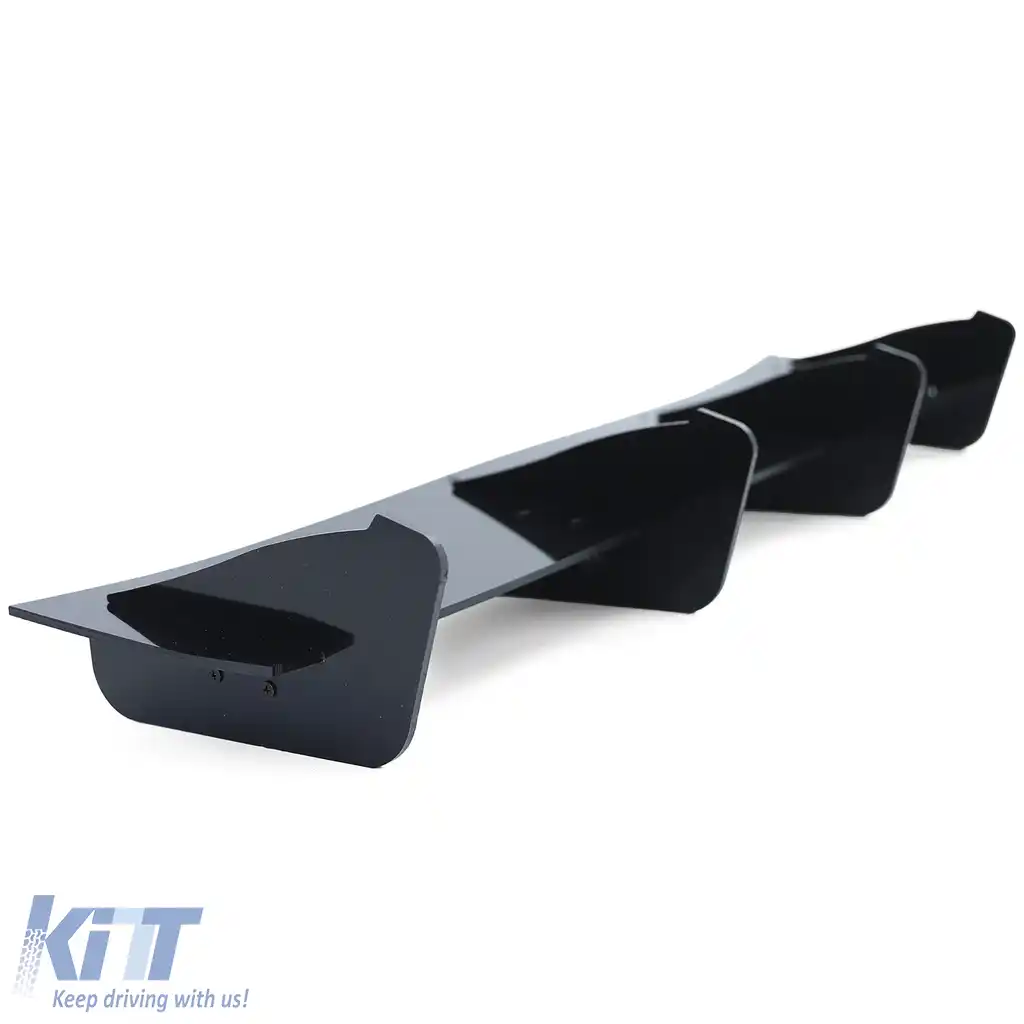 Insert difuzor spate sport cu splitter negru lucios, potrivit pentru Seat Leon 3 5F Cupra 12-16-image-6197024