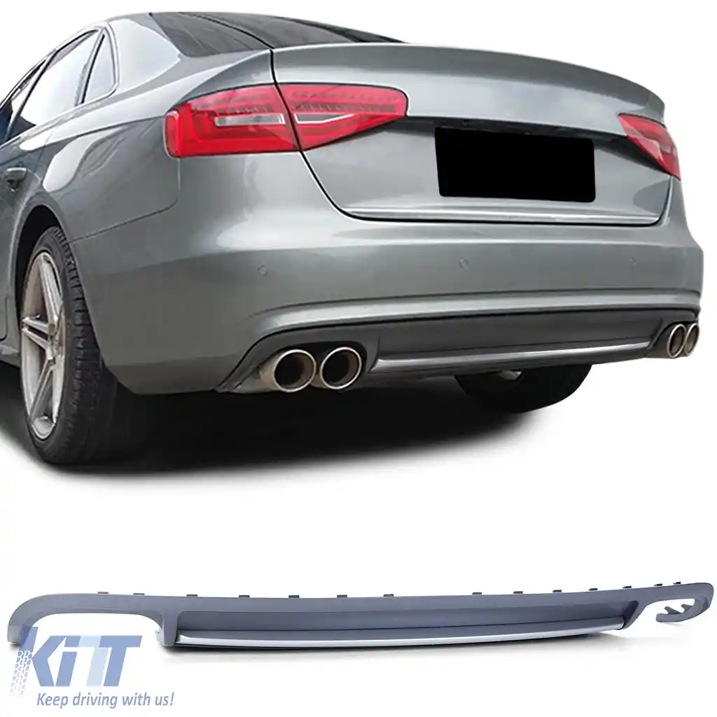 Insert difuzor spate sport pentru bara de protecție Audi A4 B8 Sedan Avant 07-11