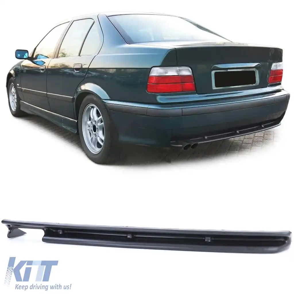 Insert difuzor spate twin pipe stânga aspect sportiv potrivit pentru BMW Seria 3 E36 90-99