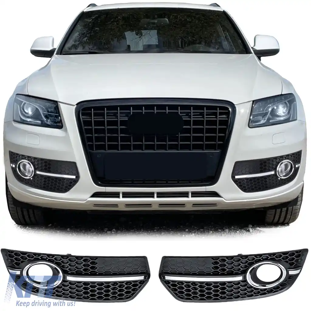 Inserts grilaj fagure pentru bara de protecție, potrivite pentru Audi Q5 8R 09-12 cu S-Line