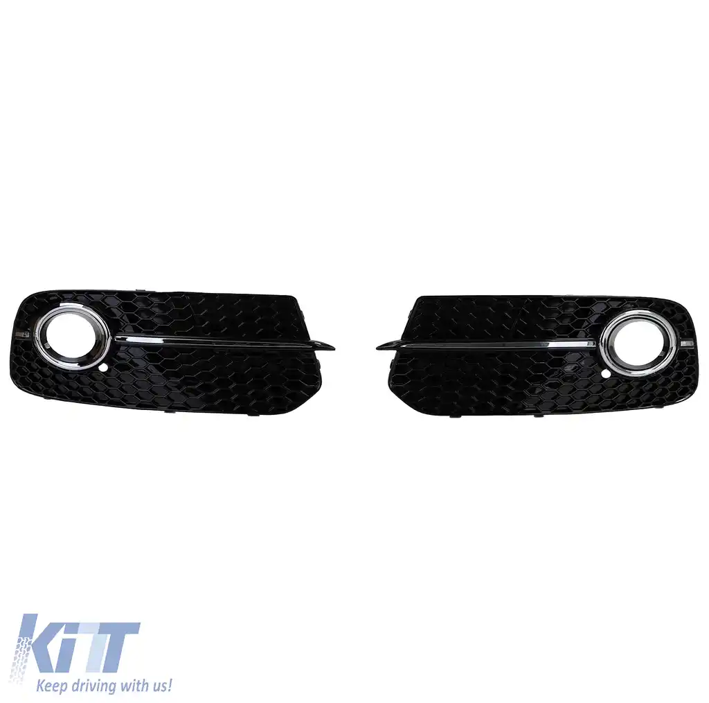 Inserts grilaj fagure pentru bara de protecție negru lucios, potrivit pentru Audi Q5 8R 12-16-image-6203756