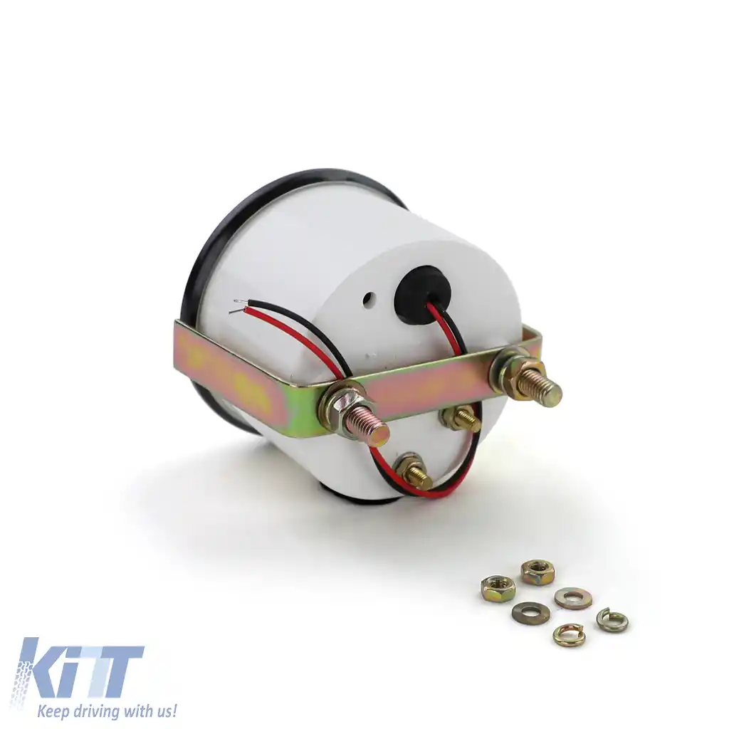 Instrument auxiliar voltmetru universal de 52mm cu suport pentru youngtimer retro-image-6196037