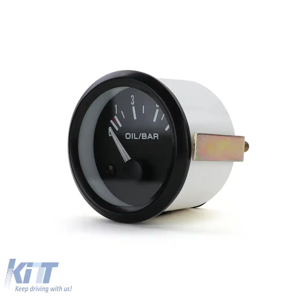 Instrument suplimentar presiune ulei analogic negru cu suport retro iluminat youngtimer-image-6198000