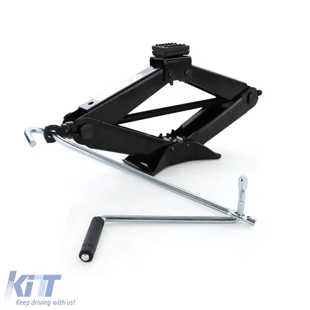 Jack auto cu cric tip foarfeca, asistență rutieră, capacitate de până la 2T, negru, 115MM-400MM-image-6202122
