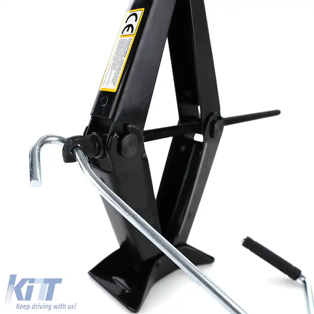 Jack auto cu cric tip foarfeca, asistență rutieră, capacitate de până la 2T, negru, 115MM-400MM-image-6202124