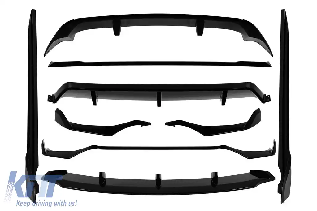 Kit caroserie Aero tip Black Knight potrivit pentru BMW X5 G05 după 2019 cu kit de caroserie M, negru lucios