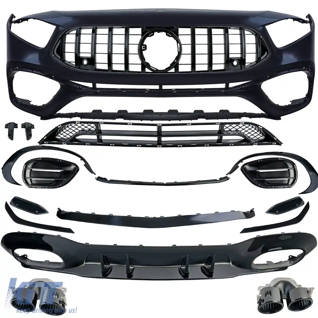 Kit caroserie difuzor spate grilă radiator potrivit pentru Mercedes W177 cu Design-Line A-image-6211056