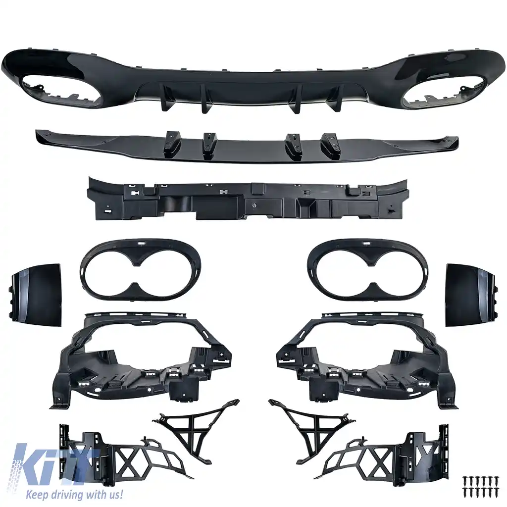 Kit caroserie difuzor spate grilă radiator potrivit pentru Mercedes W177 cu Design-Line A-image-6211062