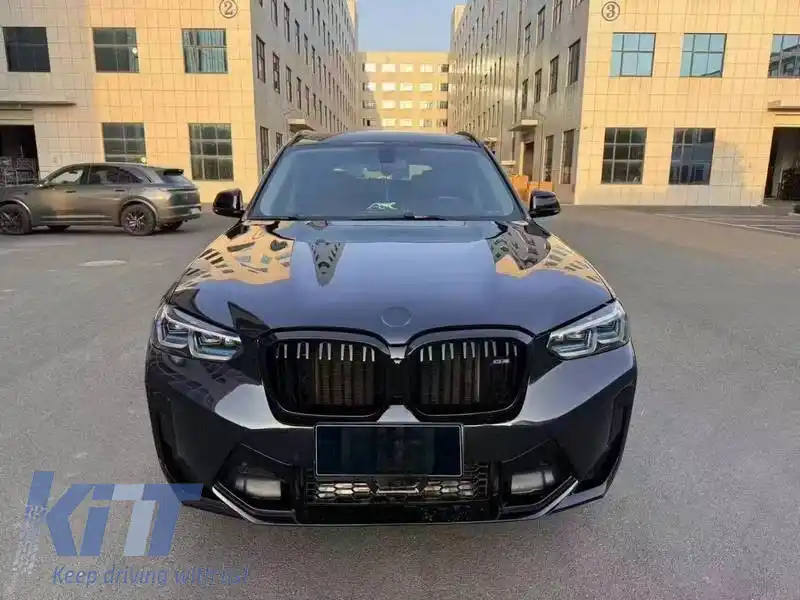 Kit caroserie potrivit pentru BMW X3 F25 2011-2017 Upgrade la aspectul X3M Competition F97 LCI cu bara de protecție, capotă, aripi, lumini-image-6321045