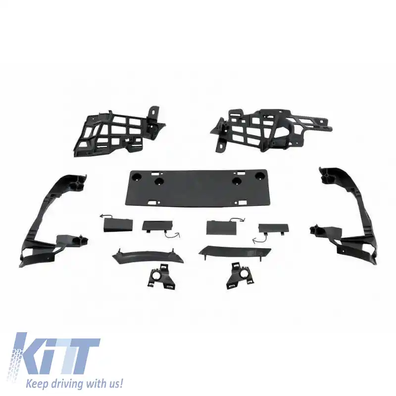 Kit caroserie potrivit pentru Mercedes-Benz CLA C117 W117 (2013-2018) Facelift A Design CLA45 Look Black Edition cu grilă și ieșiri de evacuare negre-image-6324012