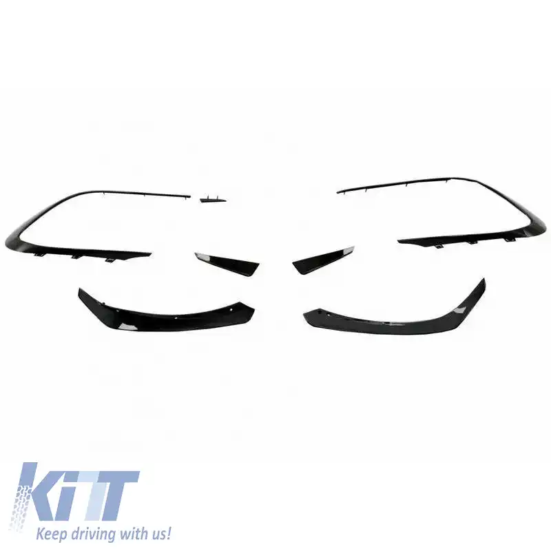 Kit caroserie potrivit pentru Mercedes-Benz CLA C117 W117 (2013-2018) Facelift A Design CLA45 Look Black Edition cu Grilă și Țevi de Evacuare Negre-image-6324599