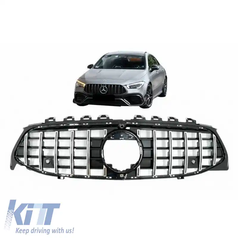 Kit caroserie potrivit pentru Mercedes-Benz CLA C118 Sedan X118 Shooting Brake (2019-prezent) CLA45s Aspect Design A cu Grilă și Capace de Evacuare Cromate-image-6324828