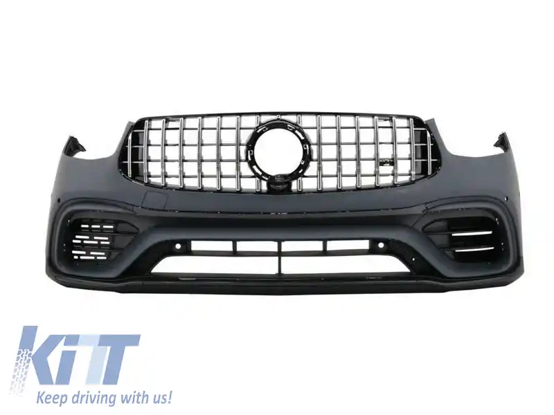 Kit caroserie potrivit pentru Mercedes-Benz GLC SUV X253 Facelift 2020-2021 A Design Line GLC63sAmg Look cu bara de protecție, grilă, țevi de evacuare-image-6319266
