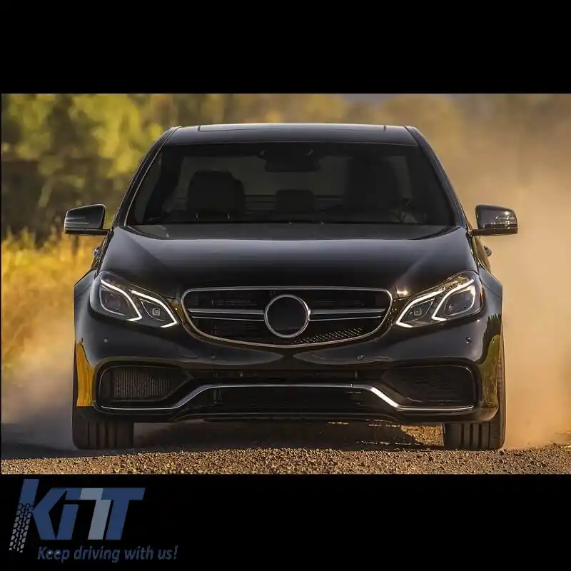 Kit caroserie potrivit pentru Mercedes-Benz E-Class W212 13-16 Facelift Aspect Design A cu grilă și ieșiri de evacuare-image-6307215