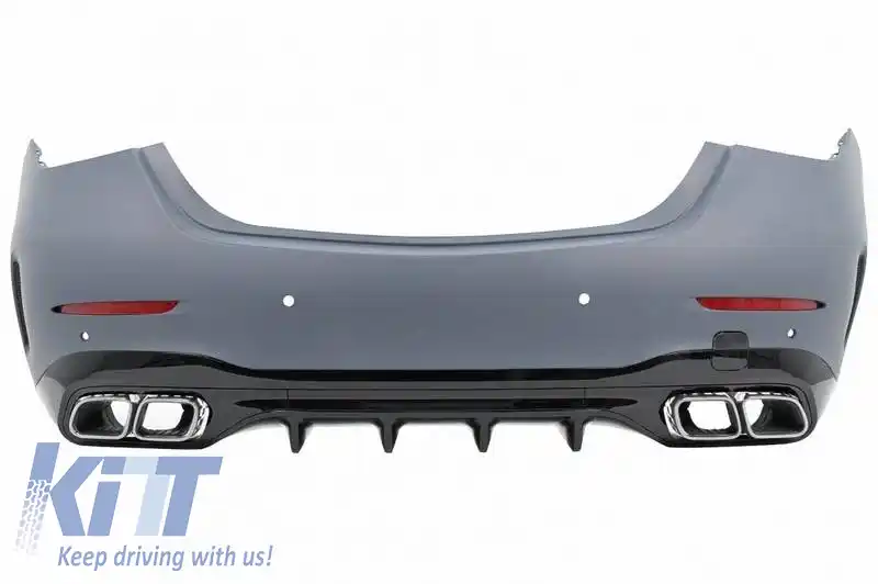 Kit caroserie potrivit pentru Mercedes-Benz C-Class W206 21+ Sedan A Design C63 Look cu grilă și țevi de evacuare-image-6320952