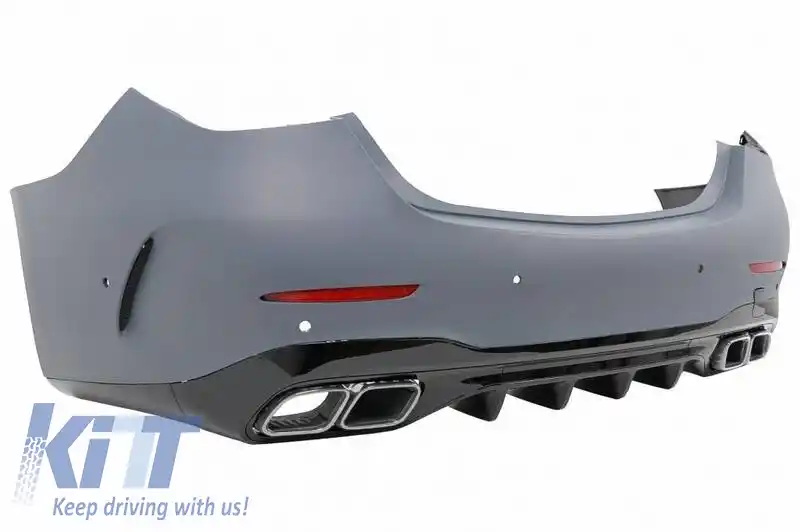 Kit caroserie potrivit pentru Mercedes-Benz C-Class W206 21+ Sedan A Design C63 Look cu grilă și țevi de evacuare-image-6320953