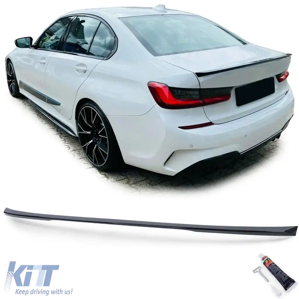 Kit caroserie spoiler spate fata fuste laterale negru lucios, potrivit pentru BMW Seria 3 G20 2019-2022-image-6205195
