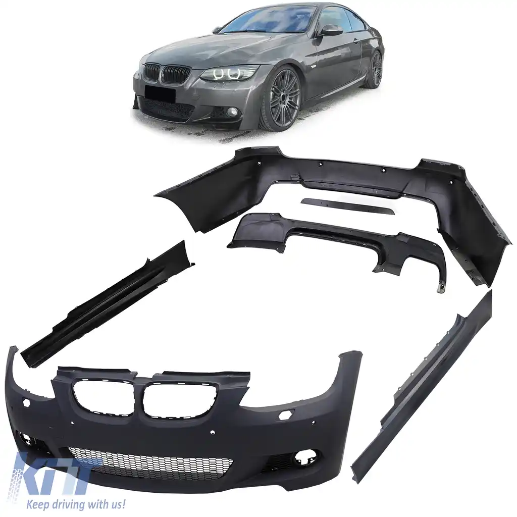 Kit caroserie sport bara față fuste laterale potrivit pentru BMW Seria 3 E92 E93 06-10 pre-facelift