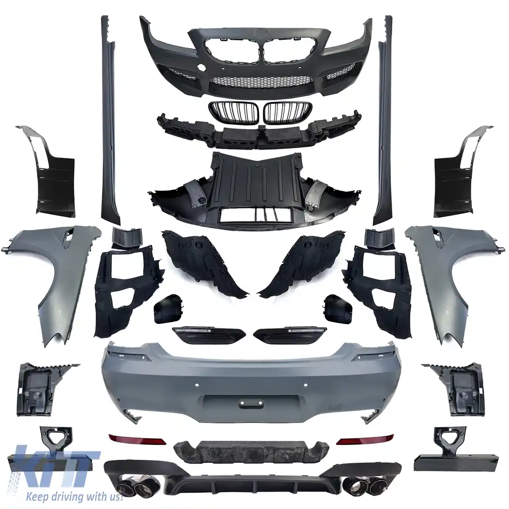 Kit caroserie sport bara fuste laterale aripi grilă potrivit pentru BMW 640 Gran Coupe F06-image-6194185