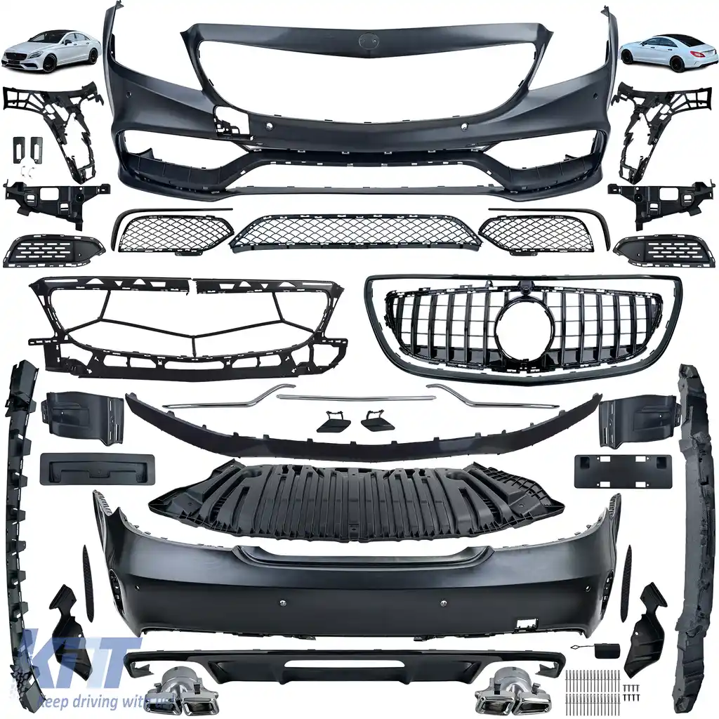 Kit caroserie sport bara grilă difuzor potrivit pentru Mercedes CLS C218 W218 2011-2018