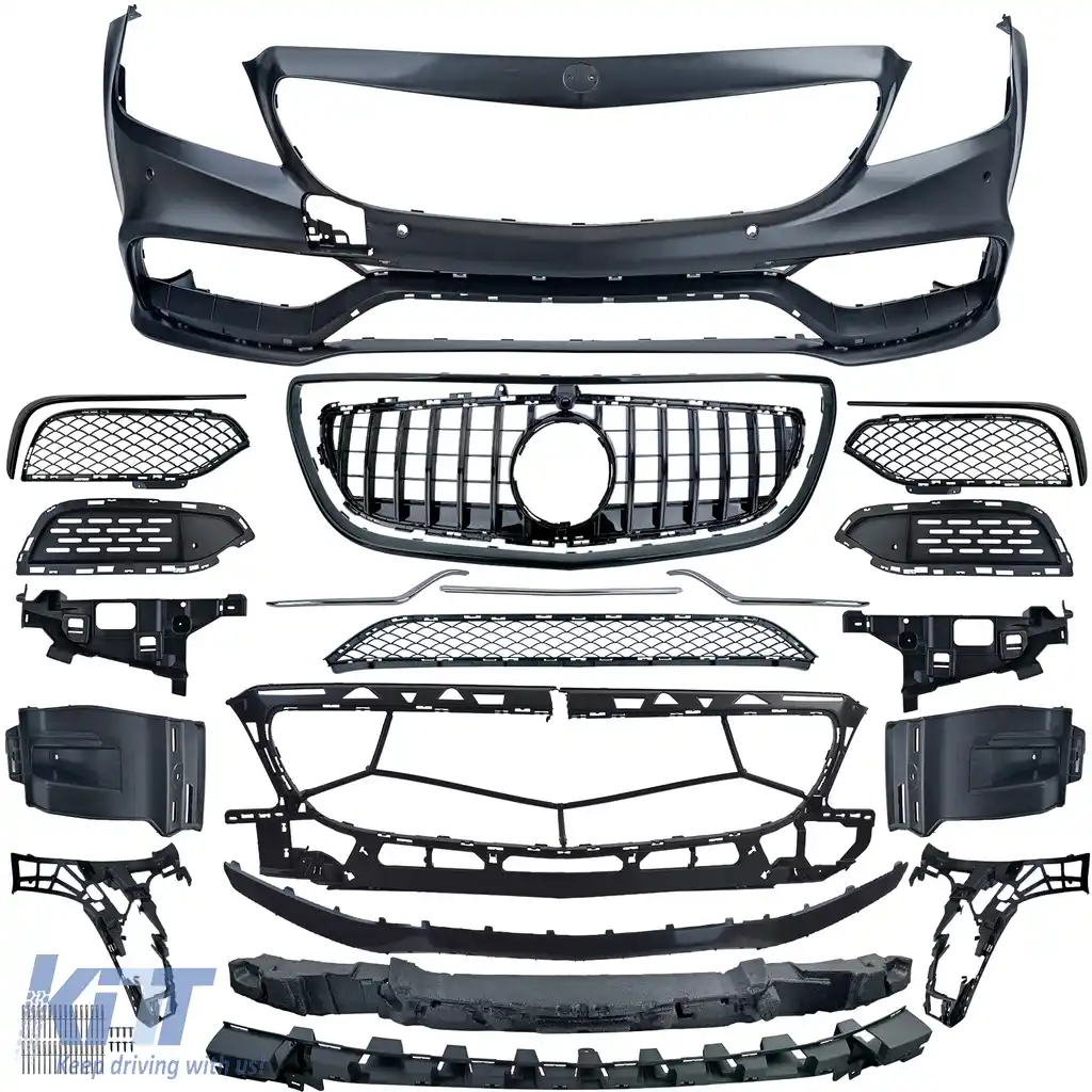 Kit caroserie sport bara grilă difuzor potrivit pentru Mercedes CLS C218 W218 2011-2018-image-6209117