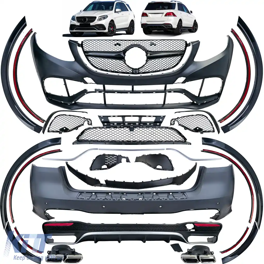 Kit caroserie sport, spoilere, extensii grilă pentru Mercedes GLE W166 2015-2018