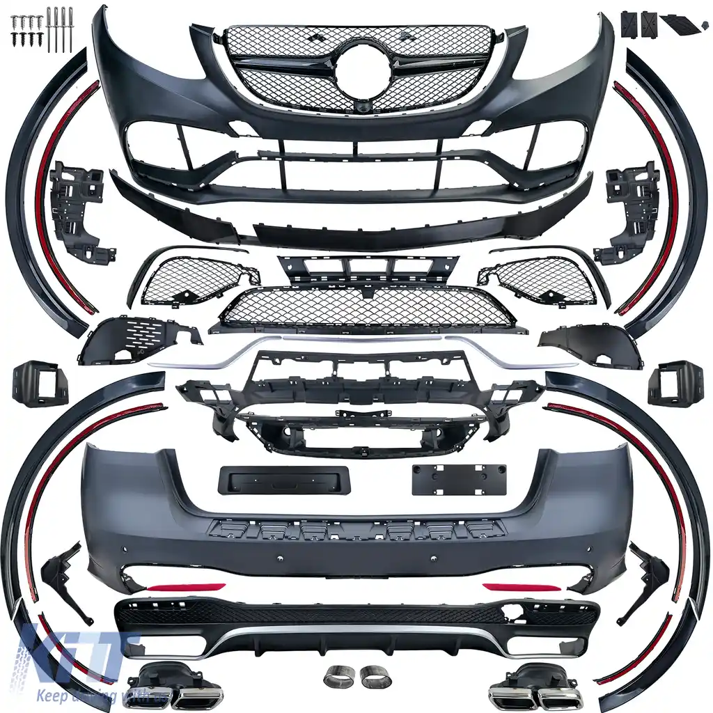 Kit caroserie sport, spoilere, extensii grilă pentru Mercedes GLE W166 2015-2018-image-6210419