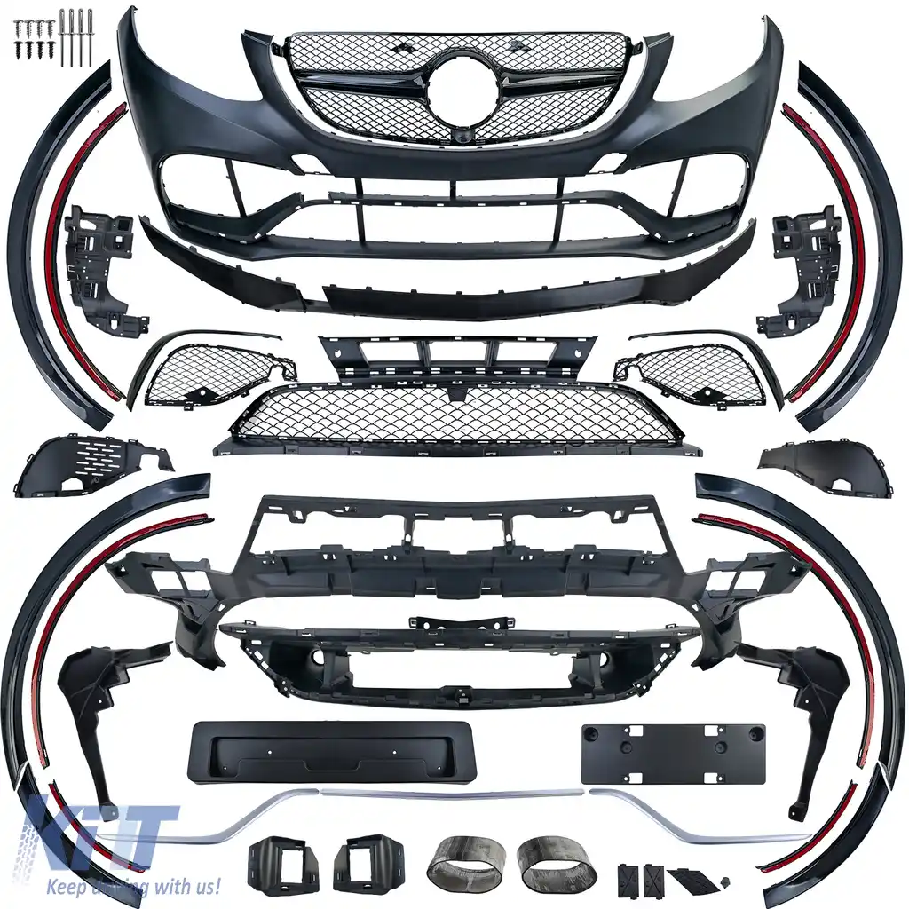 Kit caroserie sport, spoilere, extensii grilă pentru Mercedes GLE W166 2015-2018-image-6210420