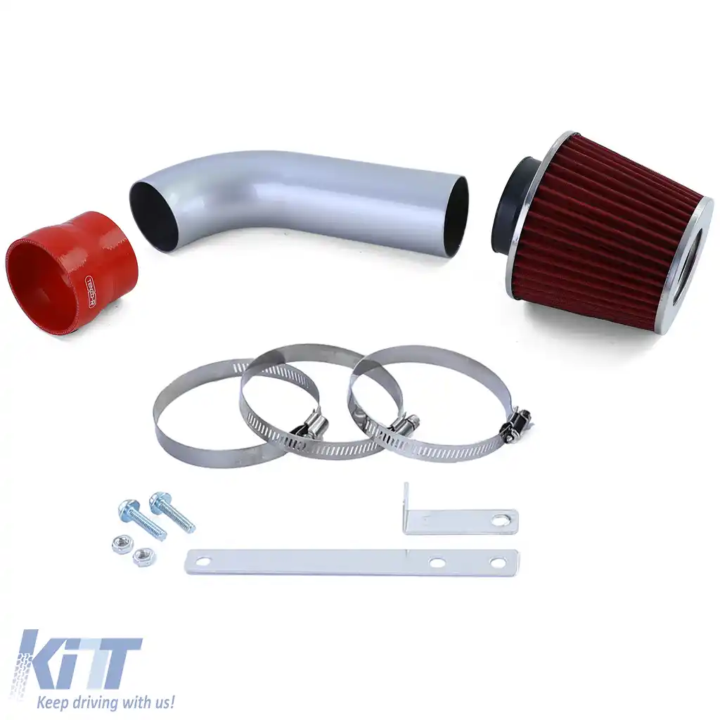 Kit de admisie cu filtru de aer sport roșu, potrivit pentru BMW Seria 5 E39 525i 528i 530i