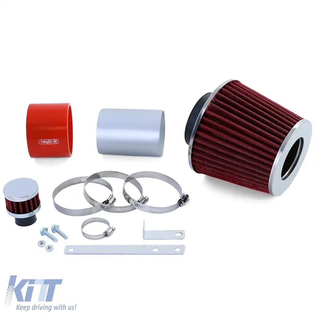 image-7-Kit de admisie cu filtru de aer sport roșu, potrivit pentru Audi TT 8N 1.8 4 cilindri 98-06