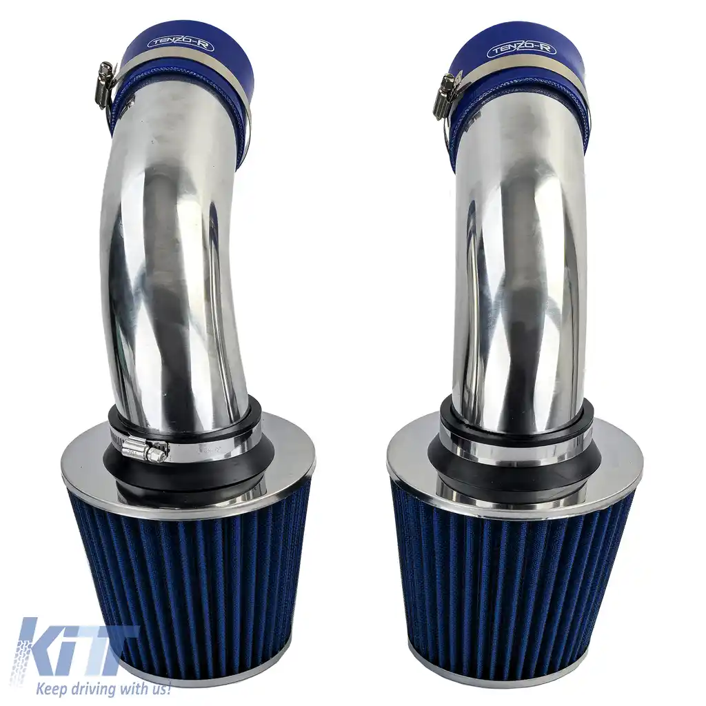 Kit de admisie cu filtru de aer sportiv albastru, potrivit pentru Mercedes S W220 99-05 S320 S430-image-6210288