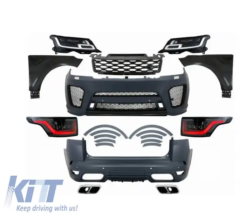 Kit de caroserie potrivit pentru Land Rover Range Rover Sport L494 2014-2017 Upgrade la aspectul SVR 2018+-image-6316620